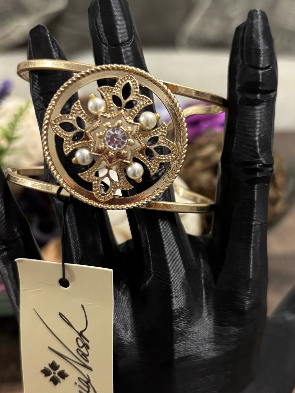 Patricia Nash Goldtone Cuff Bracelet - Picture 10 of 11